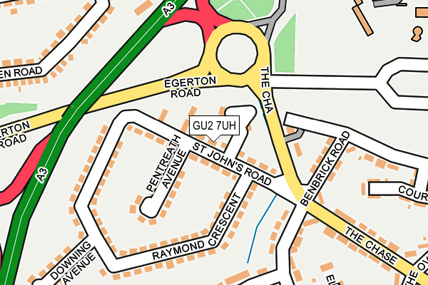 GU2 7UH map - OS OpenMap – Local (Ordnance Survey)