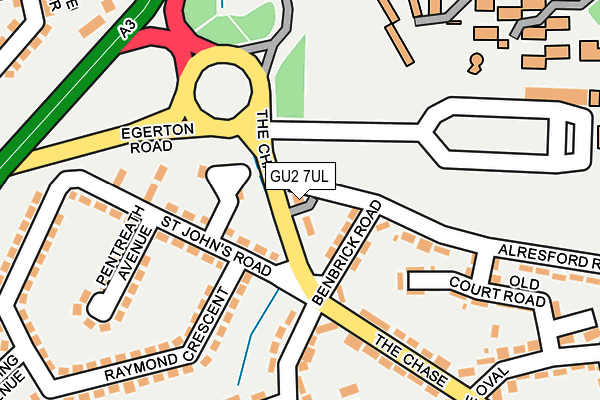 GU2 7UL map - OS OpenMap – Local (Ordnance Survey)