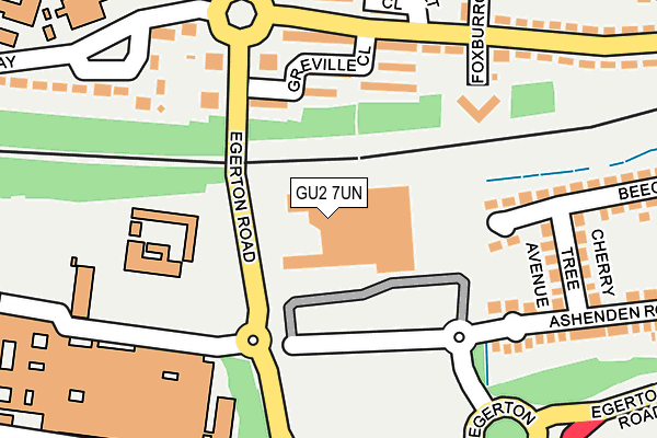 GU2 7UN map - OS OpenMap – Local (Ordnance Survey)