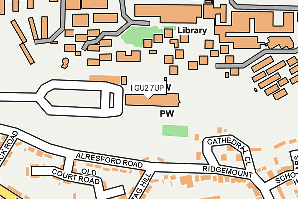 GU2 7UP map - OS OpenMap – Local (Ordnance Survey)