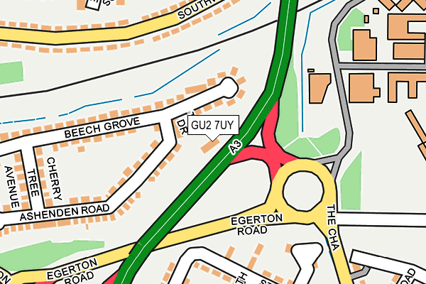 GU2 7UY map - OS OpenMap – Local (Ordnance Survey)