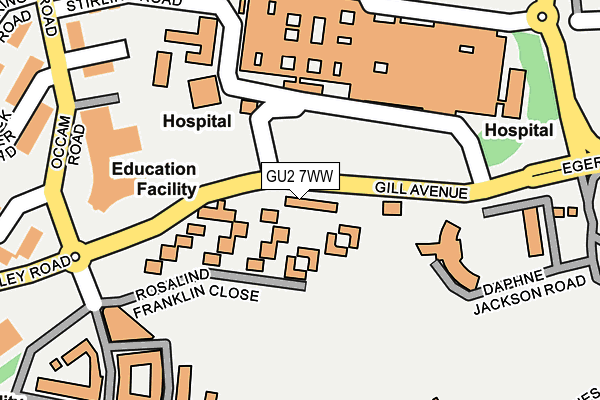 GU2 7WW map - OS OpenMap – Local (Ordnance Survey)
