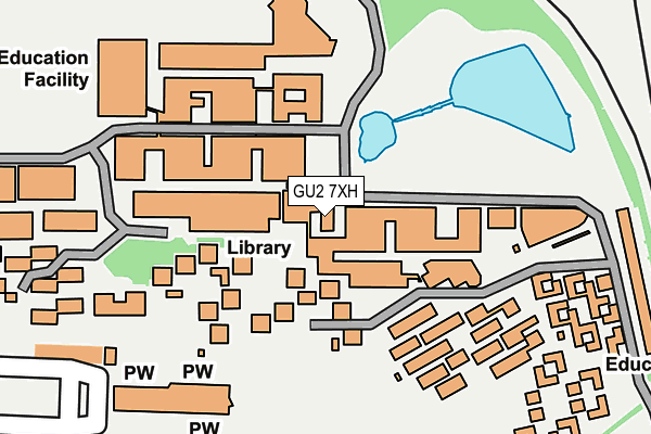 GU2 7XH map - OS OpenMap – Local (Ordnance Survey)
