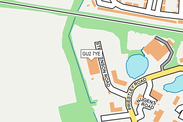 GU2 7YE map - OS OpenMap – Local (Ordnance Survey)