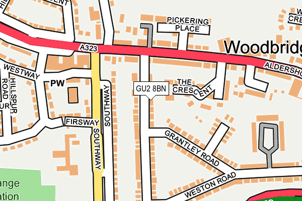 GU2 8BN map - OS OpenMap – Local (Ordnance Survey)