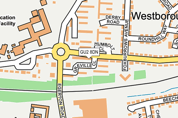 GU2 8DN map - OS OpenMap – Local (Ordnance Survey)