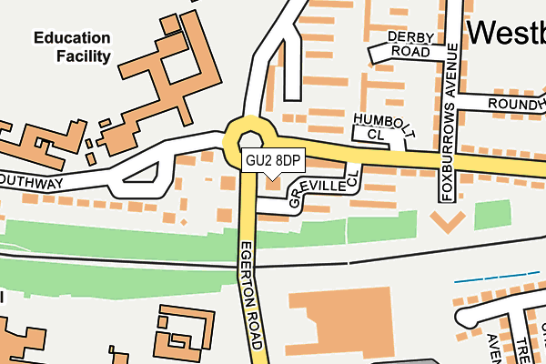 GU2 8DP map - OS OpenMap – Local (Ordnance Survey)