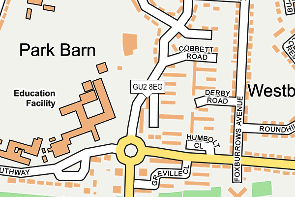 GU2 8EG map - OS OpenMap – Local (Ordnance Survey)