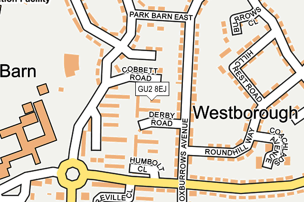 GU2 8EJ map - OS OpenMap – Local (Ordnance Survey)