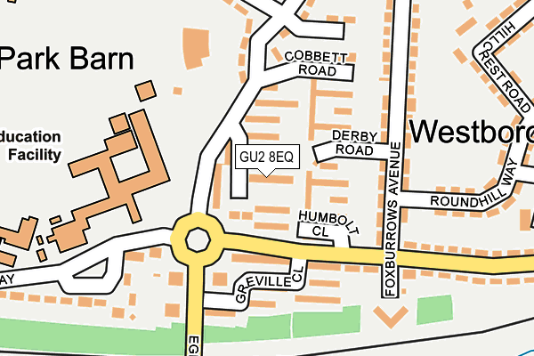 GU2 8EQ map - OS OpenMap – Local (Ordnance Survey)