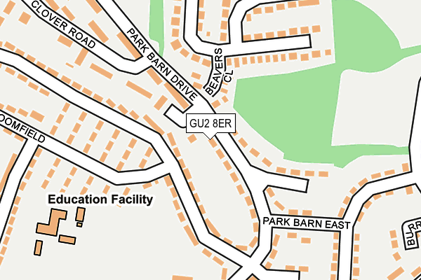 GU2 8ER map - OS OpenMap – Local (Ordnance Survey)