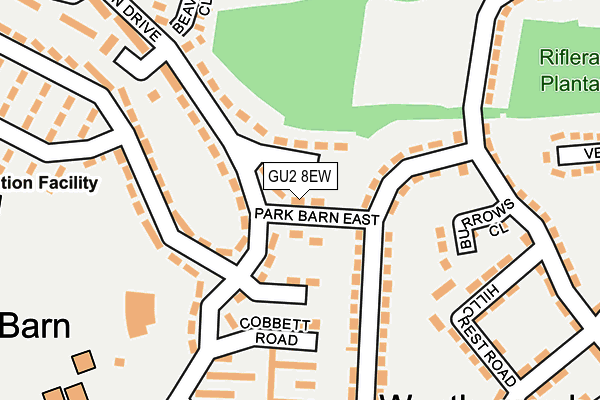 GU2 8EW map - OS OpenMap – Local (Ordnance Survey)