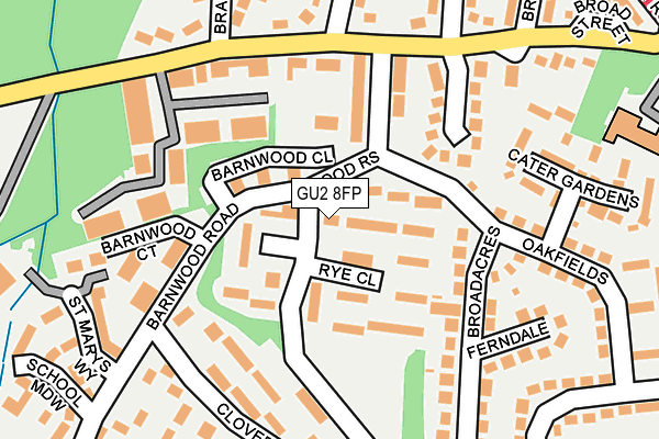 GU2 8FP map - OS OpenMap – Local (Ordnance Survey)