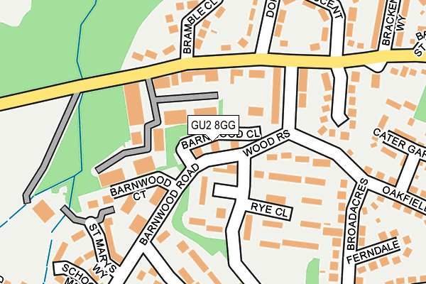 GU2 8GG map - OS OpenMap – Local (Ordnance Survey)