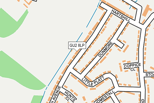 GU2 8LP map - OS OpenMap – Local (Ordnance Survey)