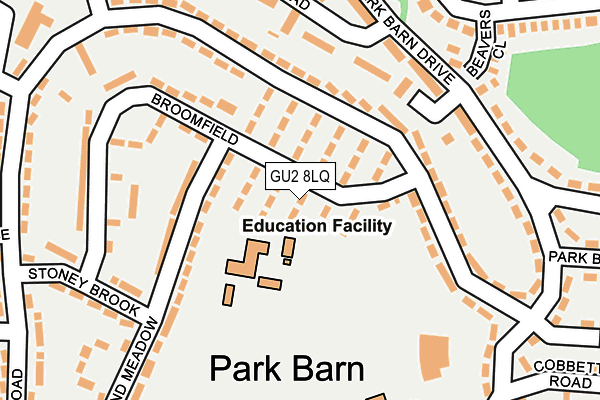 GU2 8LQ map - OS OpenMap – Local (Ordnance Survey)