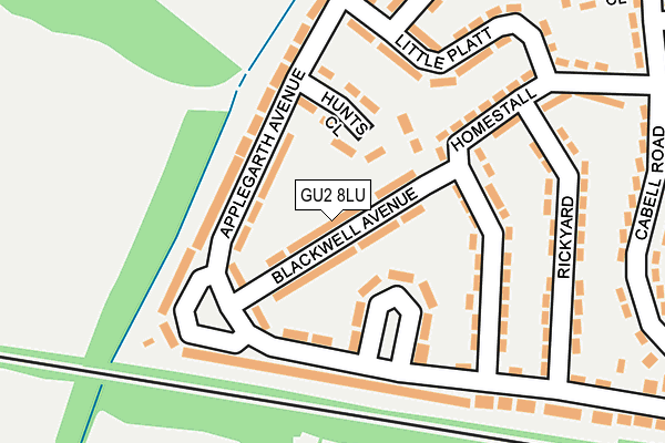 GU2 8LU map - OS OpenMap – Local (Ordnance Survey)