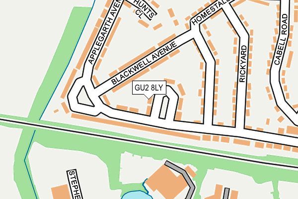 GU2 8LY map - OS OpenMap – Local (Ordnance Survey)