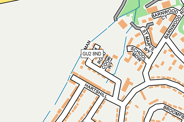 GU2 8ND map - OS OpenMap – Local (Ordnance Survey)