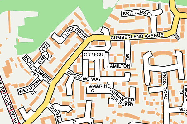 GU2 9GU map - OS OpenMap – Local (Ordnance Survey)