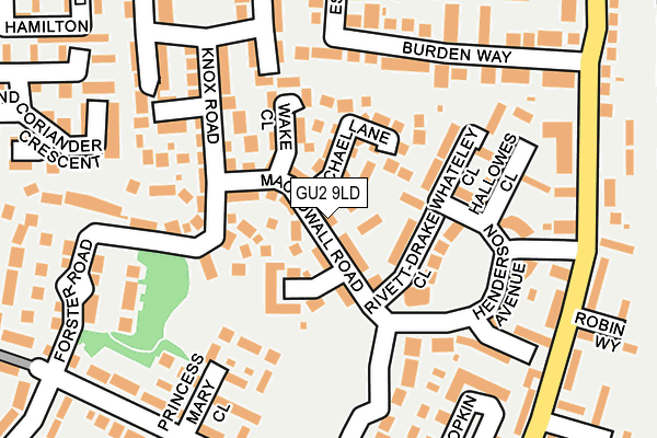 GU2 9LD map - OS OpenMap – Local (Ordnance Survey)