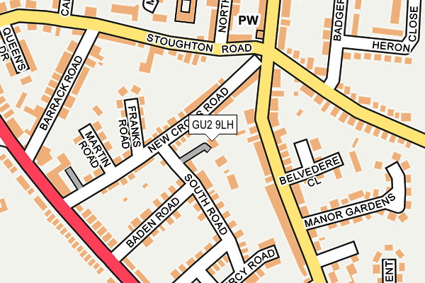 GU2 9LH map - OS OpenMap – Local (Ordnance Survey)