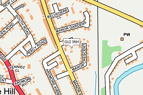 GU2 9NH map - OS OpenMap – Local (Ordnance Survey)