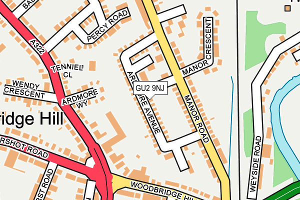 GU2 9NJ map - OS OpenMap – Local (Ordnance Survey)