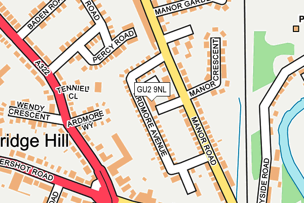 GU2 9NL map - OS OpenMap – Local (Ordnance Survey)