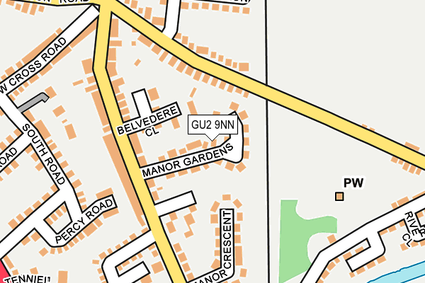 GU2 9NN map - OS OpenMap – Local (Ordnance Survey)