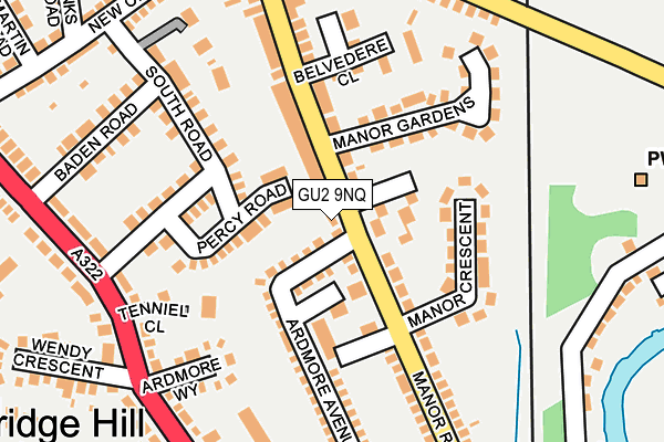 GU2 9NQ map - OS OpenMap – Local (Ordnance Survey)