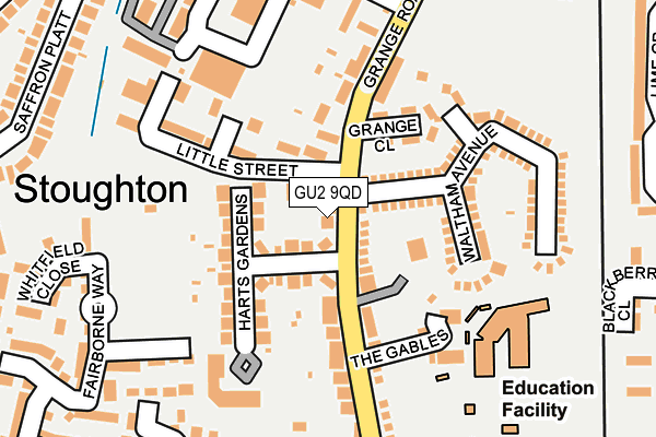 GU2 9QD map - OS OpenMap – Local (Ordnance Survey)