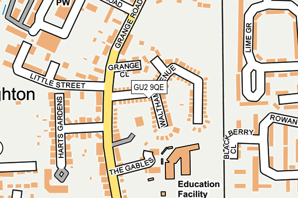 GU2 9QE map - OS OpenMap – Local (Ordnance Survey)
