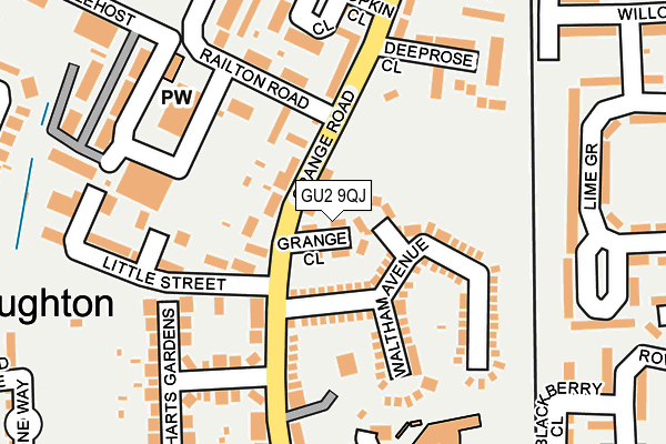 GU2 9QJ map - OS OpenMap – Local (Ordnance Survey)