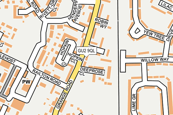 GU2 9QL map - OS OpenMap – Local (Ordnance Survey)