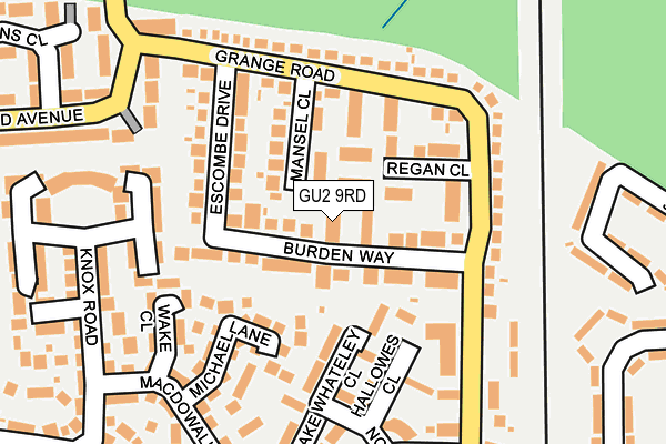 GU2 9RD map - OS OpenMap – Local (Ordnance Survey)