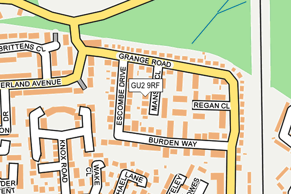 GU2 9RF map - OS OpenMap – Local (Ordnance Survey)