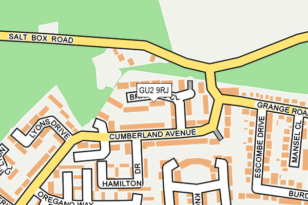 GU2 9RJ map - OS OpenMap – Local (Ordnance Survey)