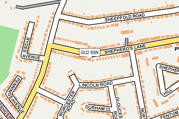 GU2 9SN map - OS OpenMap – Local (Ordnance Survey)