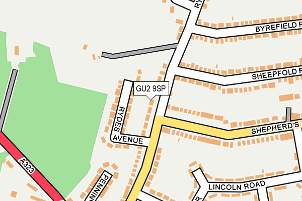GU2 9SP map - OS OpenMap – Local (Ordnance Survey)