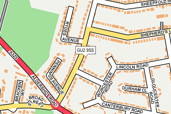 GU2 9SS map - OS OpenMap – Local (Ordnance Survey)