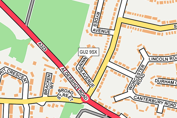GU2 9SX map - OS OpenMap – Local (Ordnance Survey)