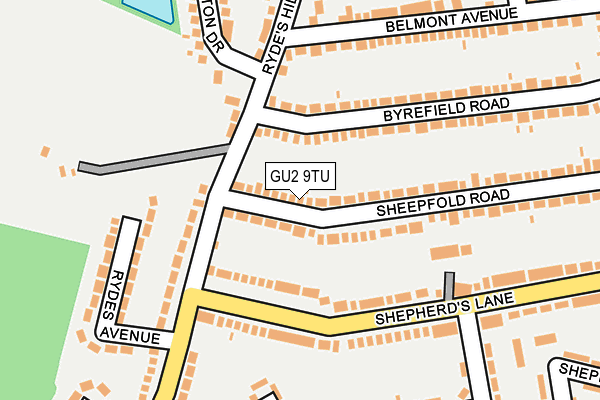 GU2 9TU map - OS OpenMap – Local (Ordnance Survey)