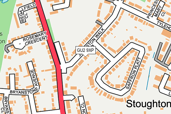 GU2 9XP map - OS OpenMap – Local (Ordnance Survey)