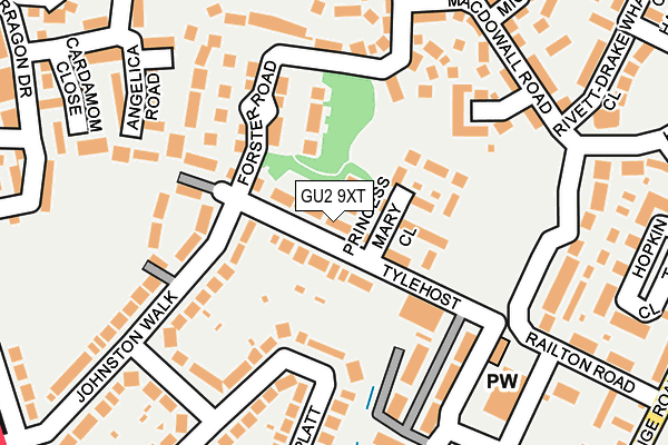 GU2 9XT map - OS OpenMap – Local (Ordnance Survey)