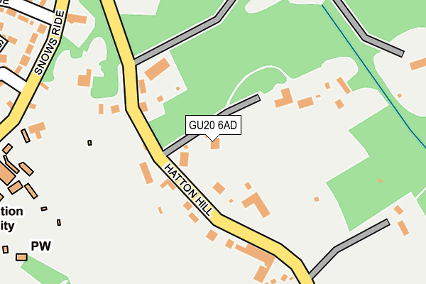 GU20 6AD map - OS OpenMap – Local (Ordnance Survey)