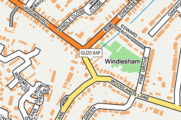Map of SUTTONS WINDLESHAM LIMITED at local scale