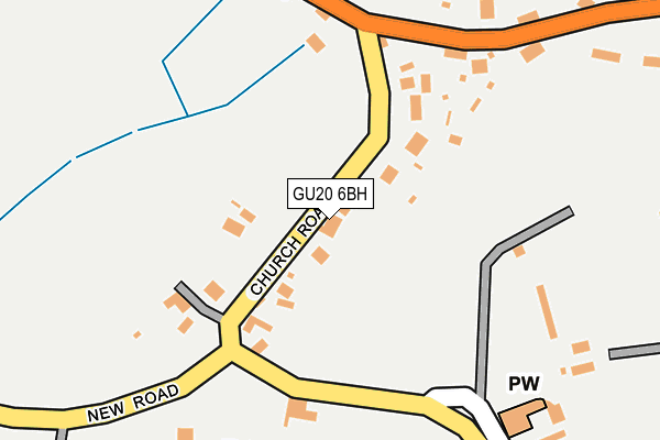 GU20 6BH map - OS OpenMap – Local (Ordnance Survey)