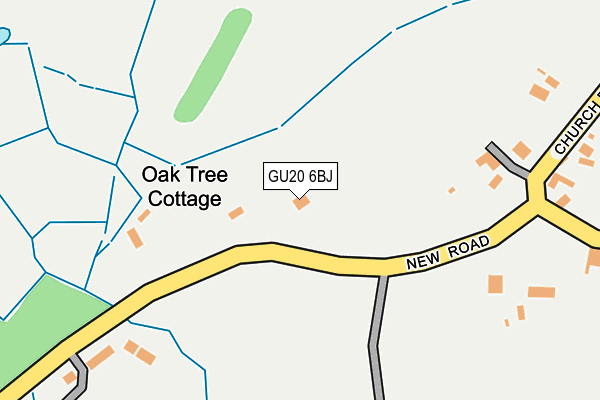 GU20 6BJ map - OS OpenMap – Local (Ordnance Survey)