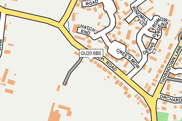GU20 6BS map - OS OpenMap – Local (Ordnance Survey)